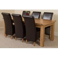 Richmond Oak 200 - 280 cm Extending Dining 6 Brown Montana Chairs