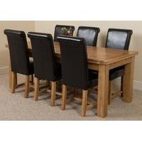 Richmond Oak 200 - 280 cm Extending Dining 6 Brown Washington Chairs