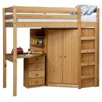 rimini long high sleeper with corner wardrobe antique