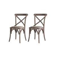 Riviera Pair of Cross Back Chairs