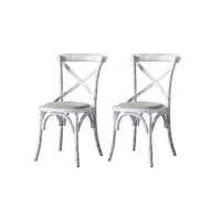 riviera pair of cross back chairs