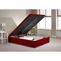 richworth ottoman divan bed frame raspberry chenille fabric king size  ...