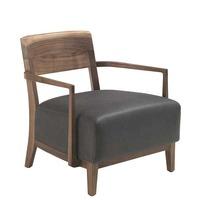 Riva 1920 Wilma Braccioli Armchair, Walnut and Utah Black