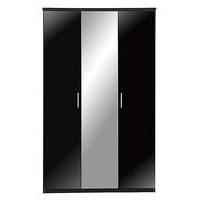 Riga Gloss 3 Door Wardrobe with Mirror