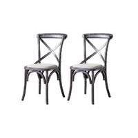 riviera pair of cross back chairs