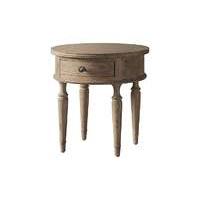 Riviera Round 1 Drawer Lamp Table