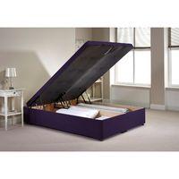 Richworth Ottoman Divan Bed and Mattress Set Purple Chenille Fabric Small Single 2ft 6