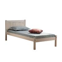 rio whitewash wooden bed frame single