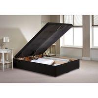 Richworth Ottoman Divan Bed Frame Black Chenille Fabric Double 4ft 6