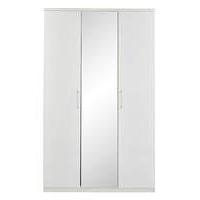 Riga Gloss 3 Door Wardrobe with Mirror