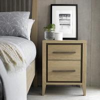 Rimini Aged Oak & Weathered Oak 2 Drawer Nightstand