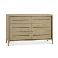 Rimini Aged Oak & Weathered Oak 6 Drawer Chest