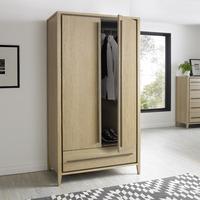 Rimini Aged Oak & Weathered Oak Double Wardrobe