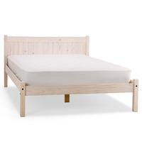 Rio Whitewash Wooden Bed Frame Double