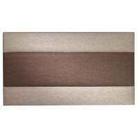 Rigo Upholstered Headboard Hessian Stone Chocolate stripe Superking