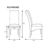 Richmond Fabric Dining Chair Mink and Sand