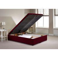 Richworth Ottoman Divan Bed and Mattress Set Aubergine Chenille Fabric Small Single 2ft 6