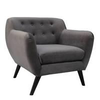 Riviera Brushed Velvet Grey Armchair