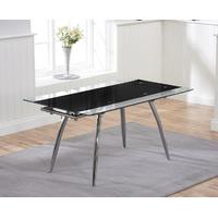 Ritz Black Extending Glass Dining Table