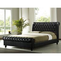 Richmond Dark Brown Faux Leather Double Bed