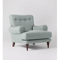 Richmond Armchair in Alpine Weave, dark Feet