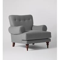 Richmond Chair in Light Grey Wool, dark Feet