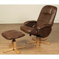 Ripley Tan LA TV Chair with Footstool