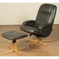 Ripley Grey LA TV Chair with Footstool