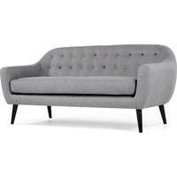 Ritchie 3 Seater Sofa, Pearl Grey with Rainbow Buttons