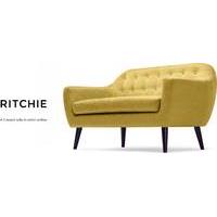 ritchie 2 seater sofa ochre yellow