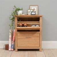 rivermead oak shoe storage cupboard