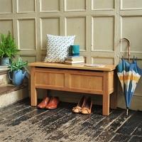 Rivermead Oak Hallway Storage Bench