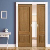 River Oak Trent Double Pocket Doors