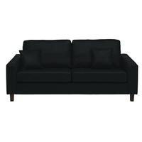 richmond 3 seater sofa faux leather black