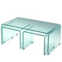 Ritz Nest of Three Glass Coffee Tables