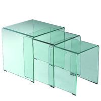 Ritz Nest of Three Glass Tables