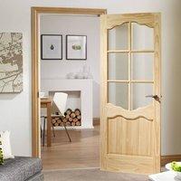 Riviera 6 Pane Clear Pine Door with Clear Safety Glass