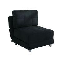 Rita Black Faux Suede Chair Bed