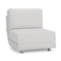 rita white faux leather chair bed