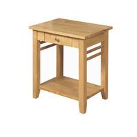 Rivero Wooden End Table In Light Oak With Undershelf