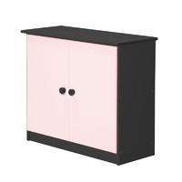 Ribera Graphite Cupboard with Pink