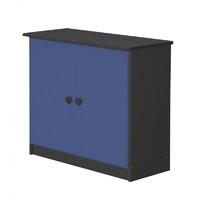ribera graphite cupboard with blue