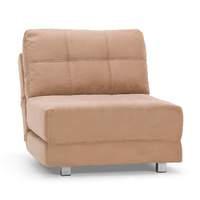 Rita Fabric Futon Chair Bed in Brown