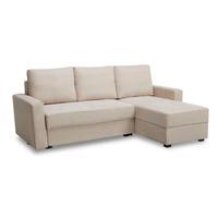 Rian Fabric Sofabed with Storage Latte