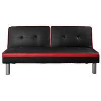 Rio Faux Leather Sofa Bed Red