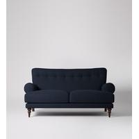 Richmond Two-Seater Sofa in Midnight Soft Wool, Dark Beech Feet