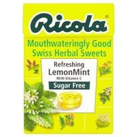 Ricola Mouthwateringly Good Swiss Herbal Sweets Sugar Free Refreshing Lemon Mint 45g (Pack of 10)