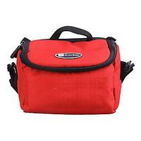 Ripstop Polyester Padded Soft Protective Carrying Bag Case for Digital Camera Large Size - Red