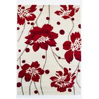 Rich Red Luxuriously Soft Quality Floral Patterned Rug 1512 - Phoenix 90cm x 150cm (3\' x 4\'11\