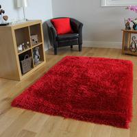 rich red high quality soft shaggy rug memphis 60x110